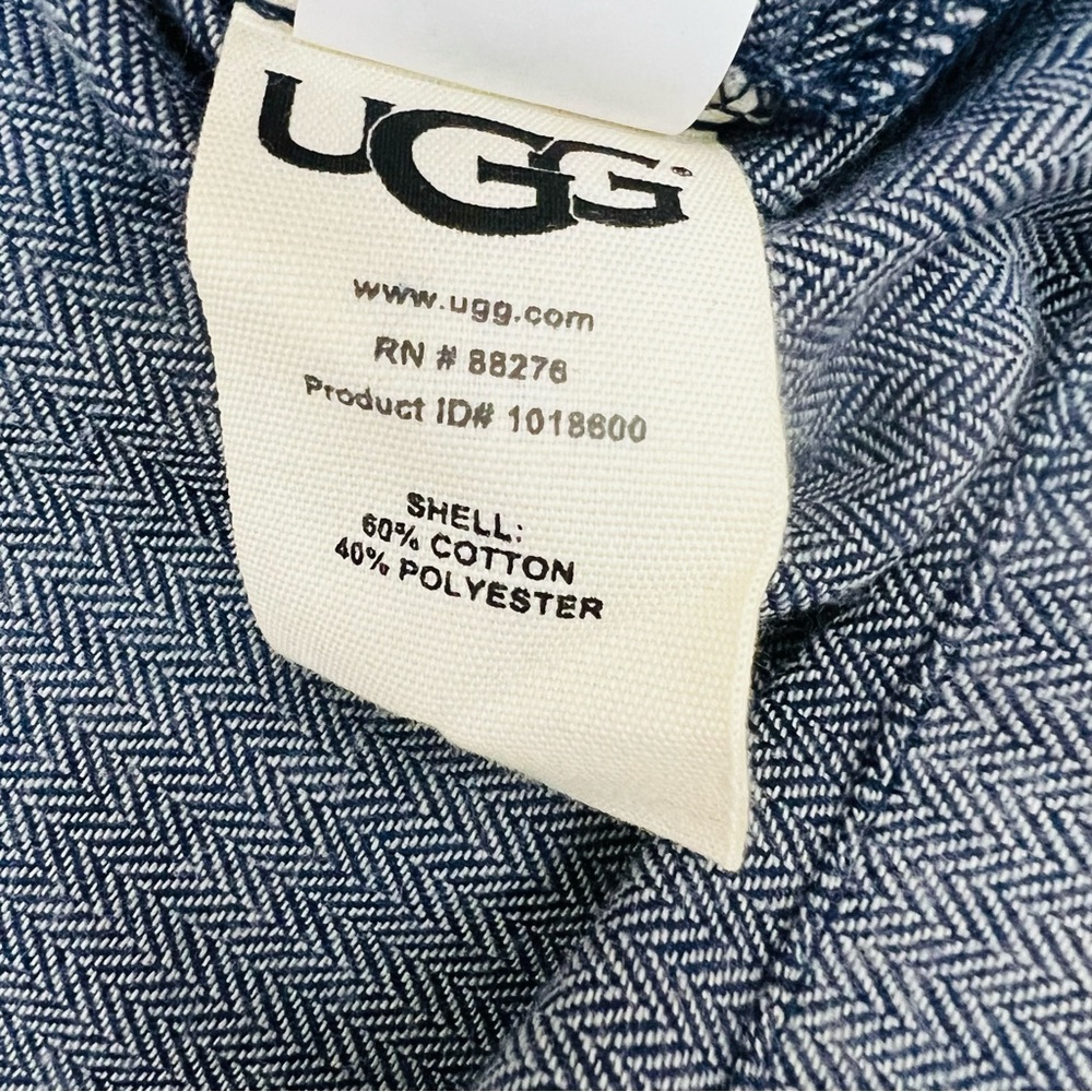 NWOT! Mens Small Navy UGG Benidikt Herringbone Sleepwear Sleep PJ Shirt Top - Picture 6 of 10